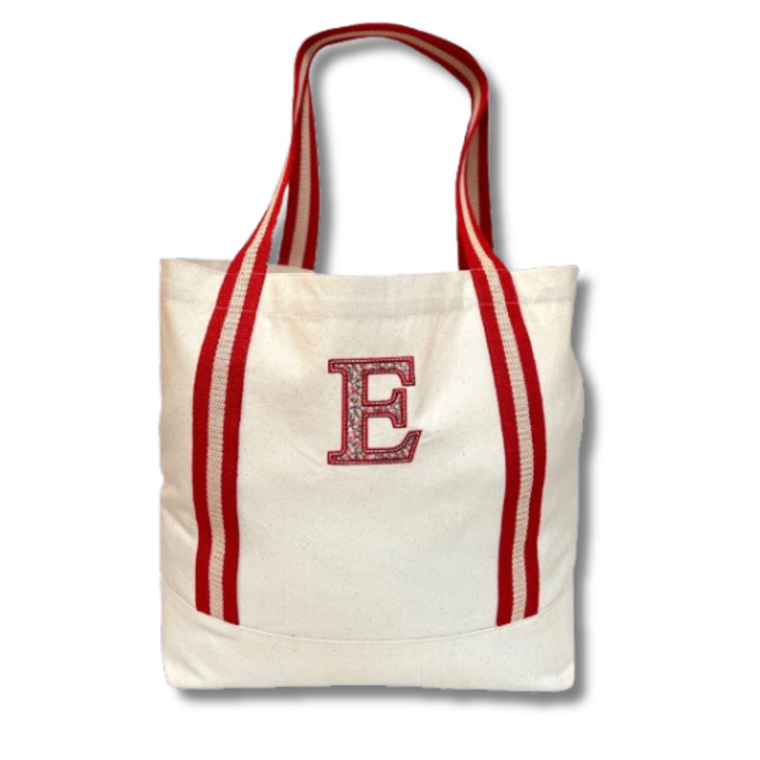 Tote Bag - with LIBERTY. Appliqué Initial