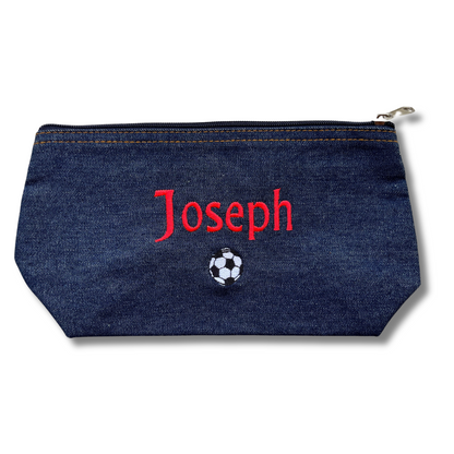 Denim Pouch - Name and Motif